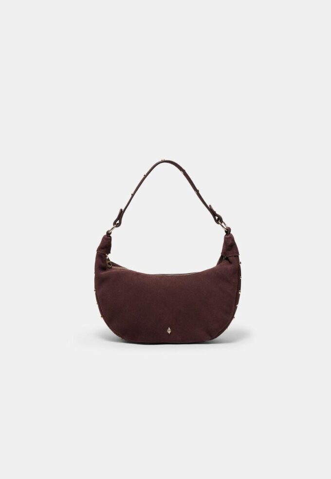 100 % skinn skulderveske med nitter