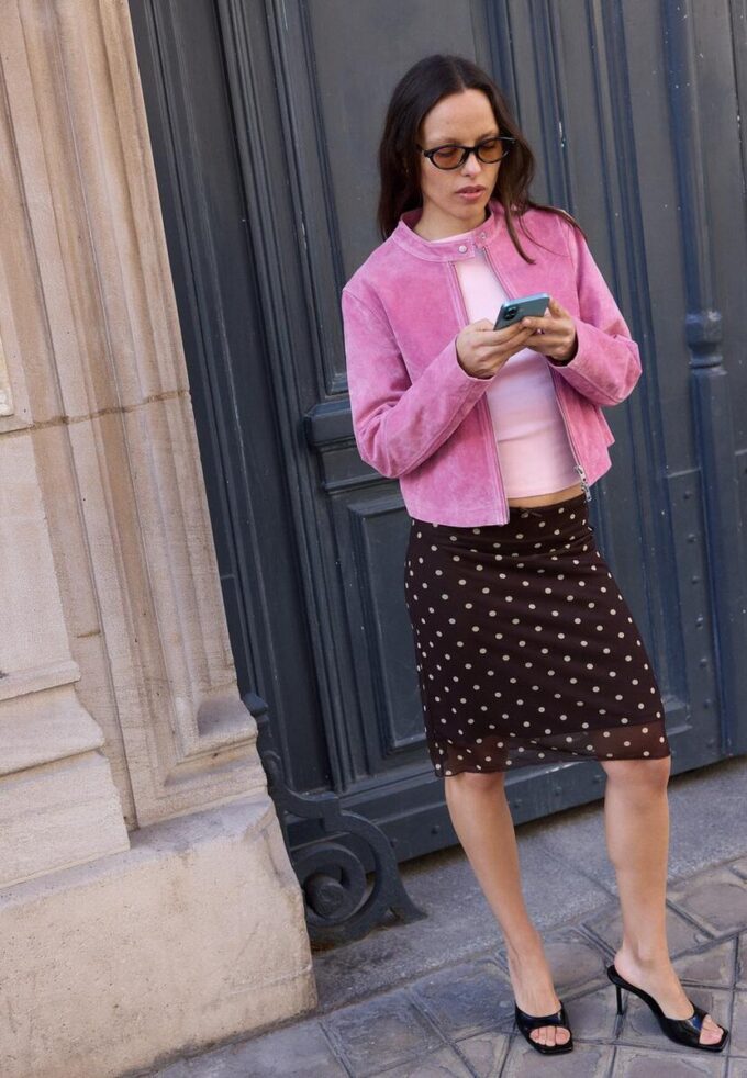 100 % skinnbikerjakke