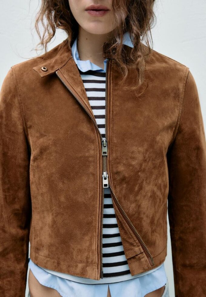 100 % skinnbikerjakke