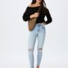 1420 Skinny-jeans med lav midje