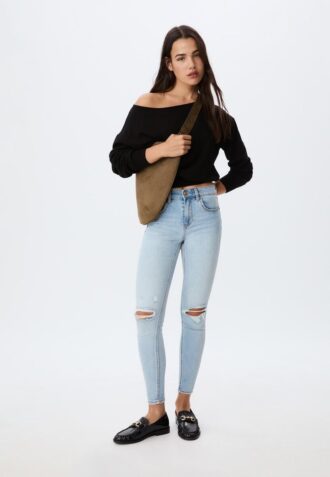 1420 Skinny-jeans med lav midje