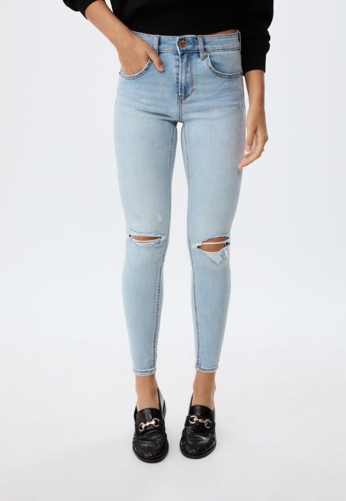 1420 Skinny-jeans med lav midje