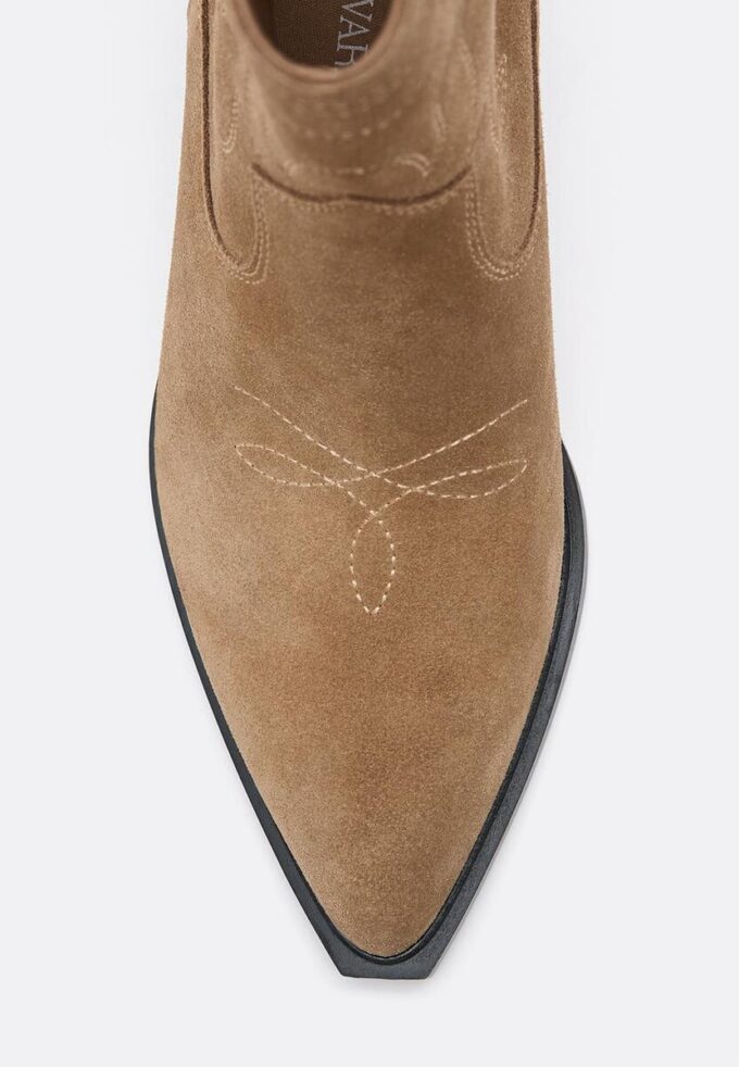 Ankelstøvler i spaltet skinn