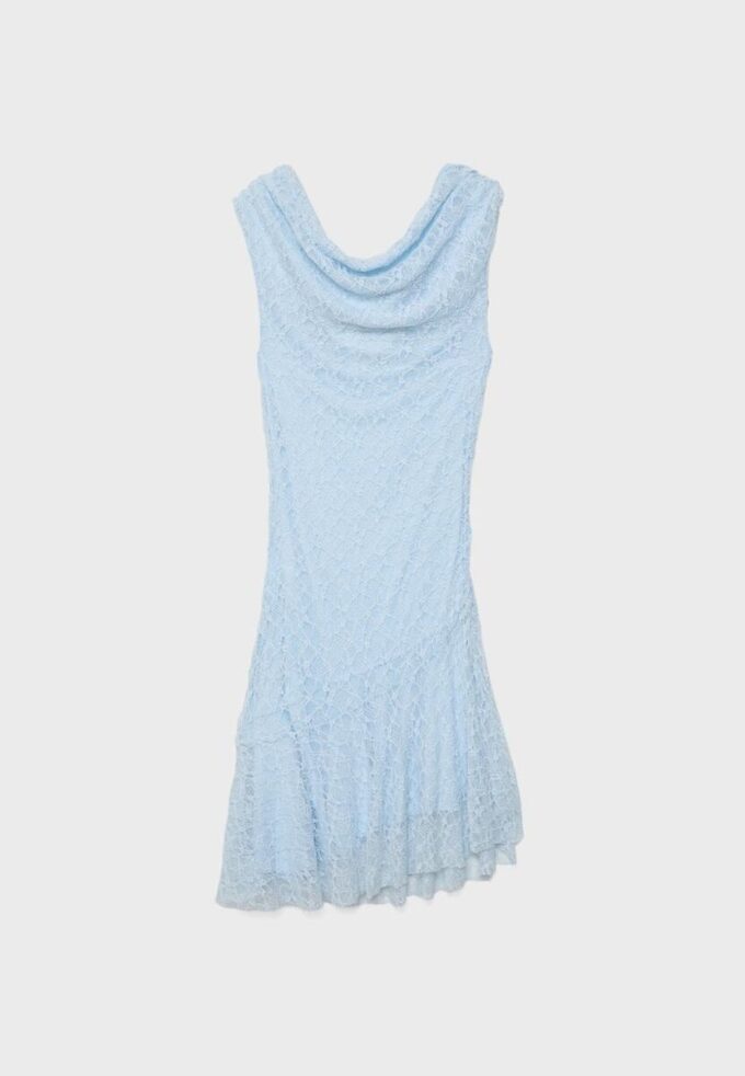 Asymmetrisk blonderkjole