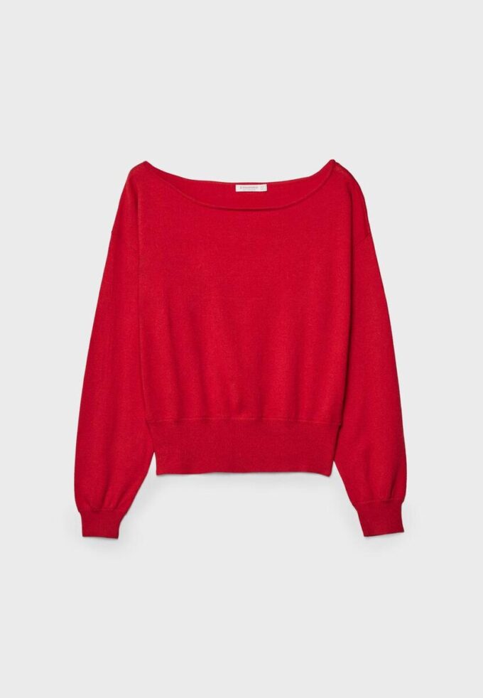 Asymmetrisk strikket genser