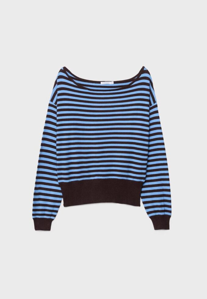 Asymmetrisk strikket genser