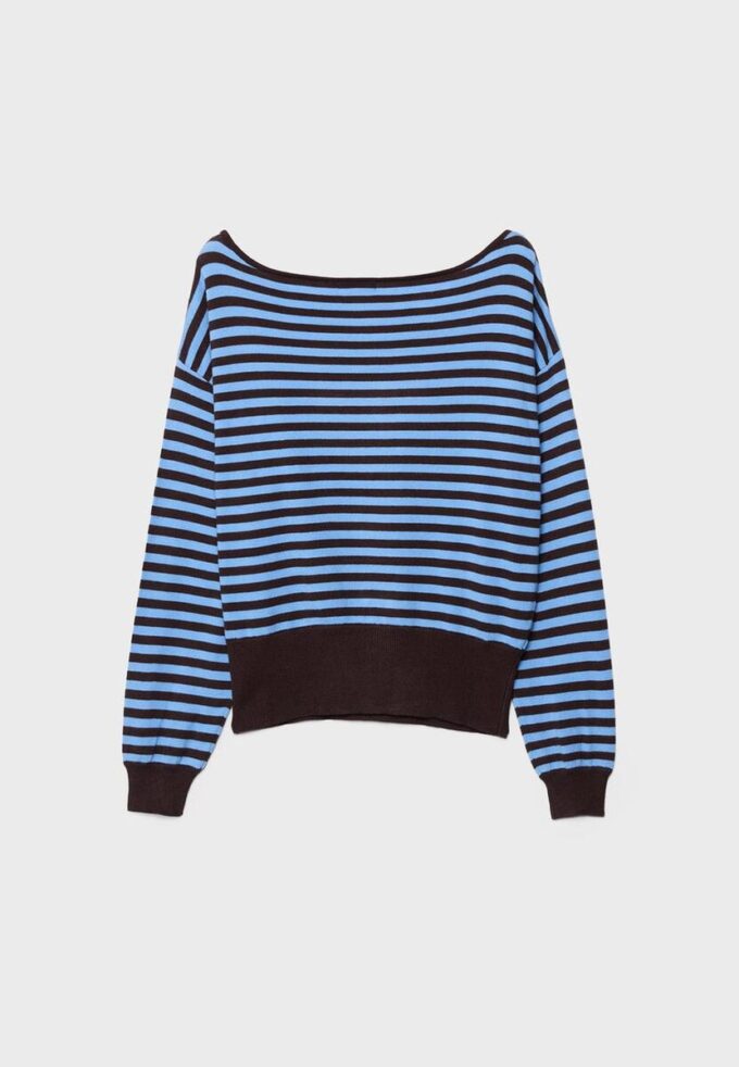 Asymmetrisk strikket genser