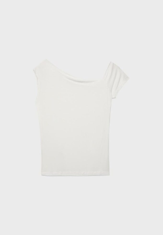 Asymmetrisk T-skjorte med knapper