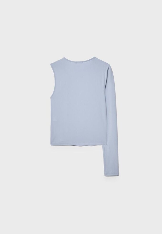 Asymmetrisk T-skjorte med metallspenne