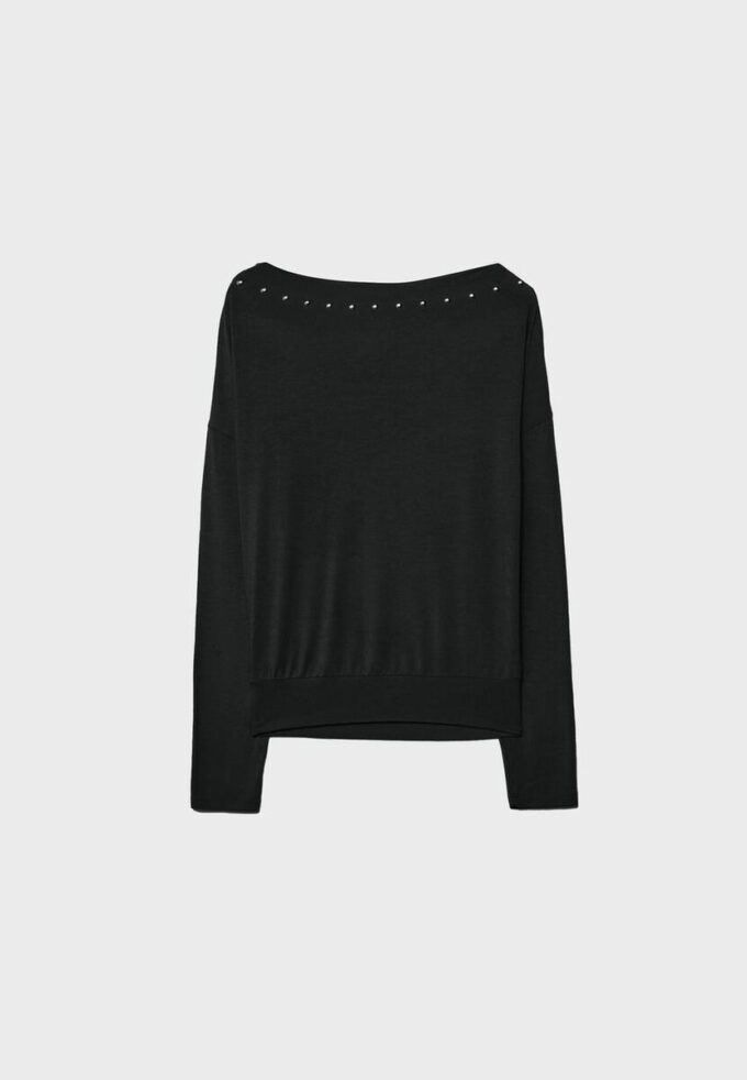 Asymmetrisk T-skjorte med nitter