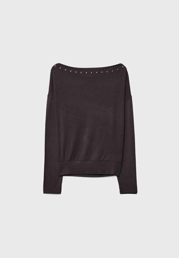 Asymmetrisk T-skjorte med nitter