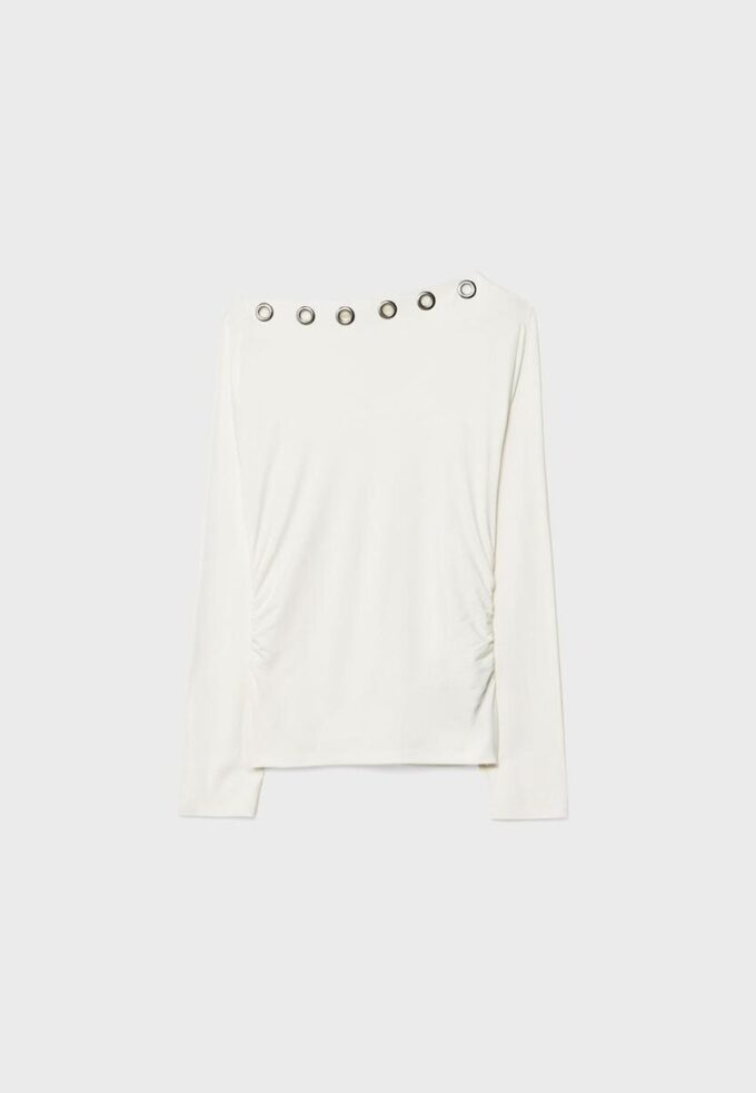Asymmetrisk T-skjorte med øyehull