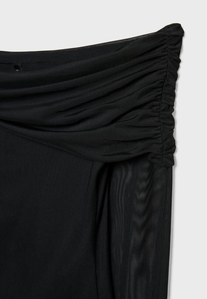 Asymmetrisk tyll-T-skjorte