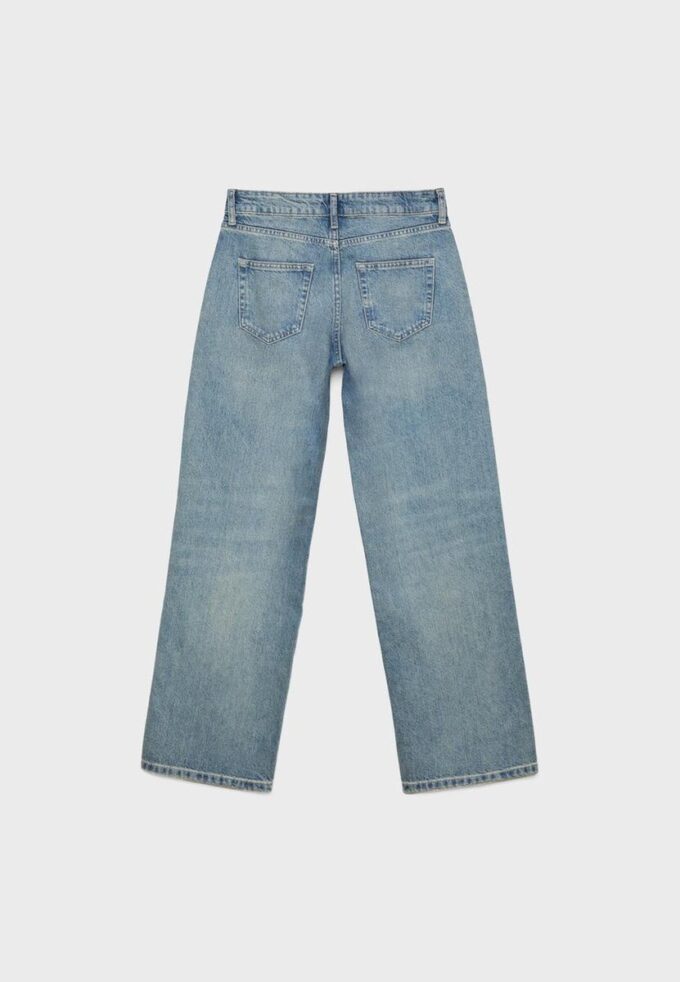 Baggy-jeans med middels høy midje