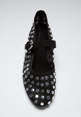 Ballerinasko i mesh med nitter