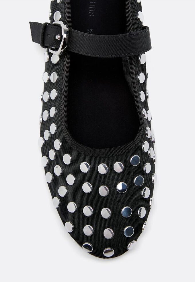 Ballerinasko i mesh med nitter