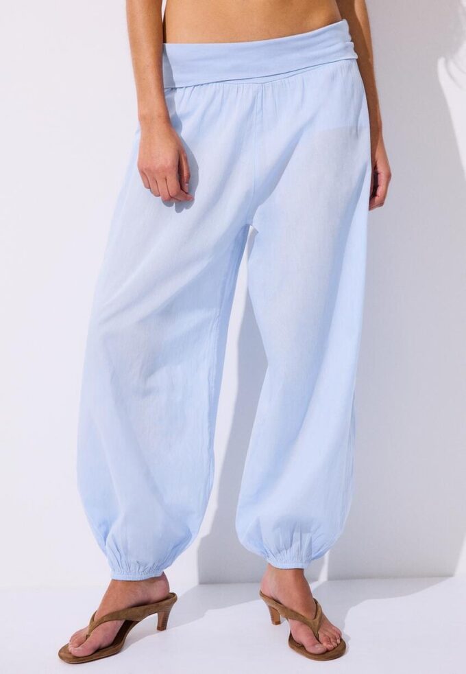 Ballongbukser med nedbrettet linning