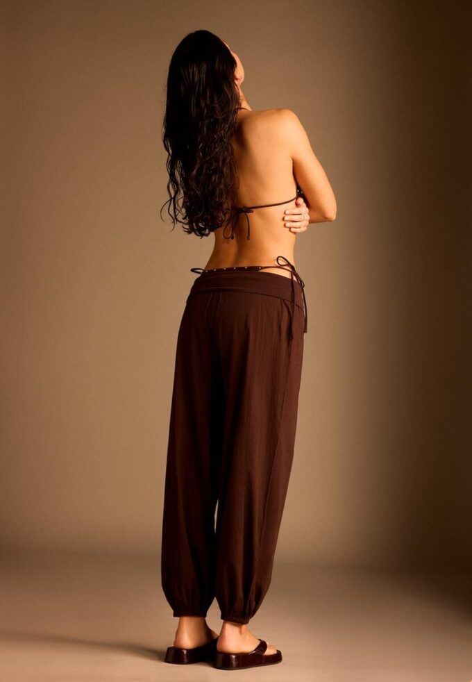 Ballongbukser med nedbrettet linning