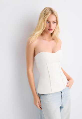 Bandeau med hjerteformet utringning