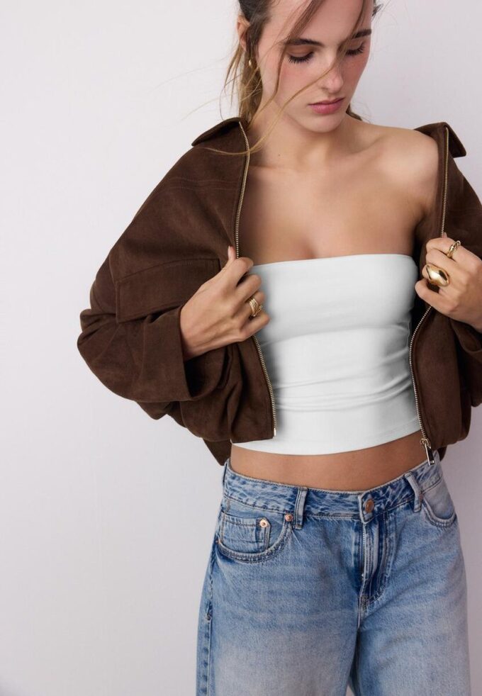 Bandeau-topper i polyamid