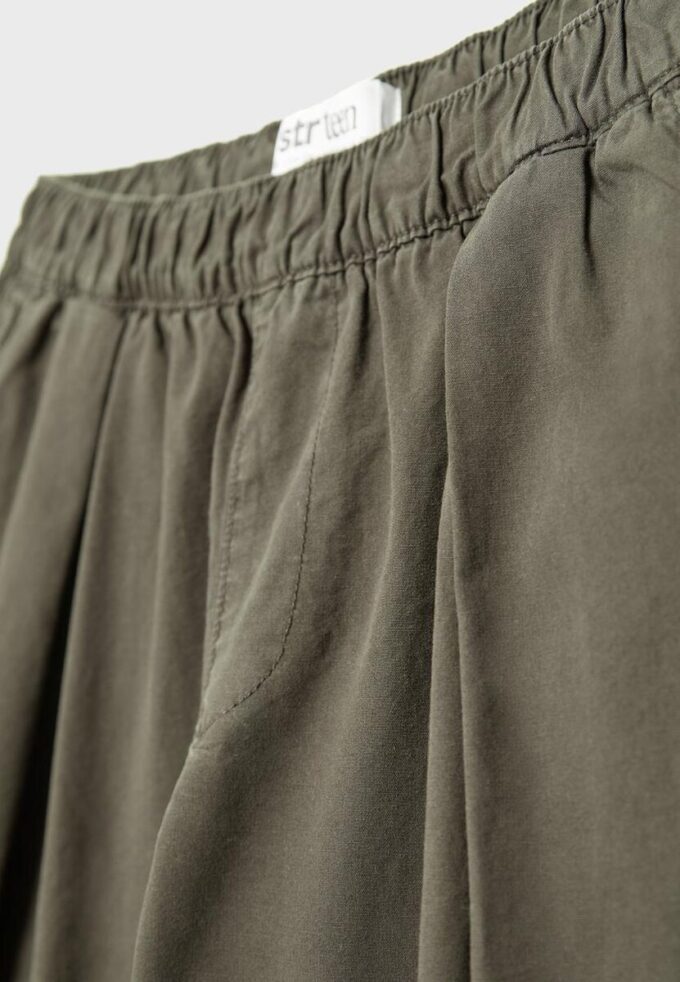 Barrel-bukser i poplin med stopper