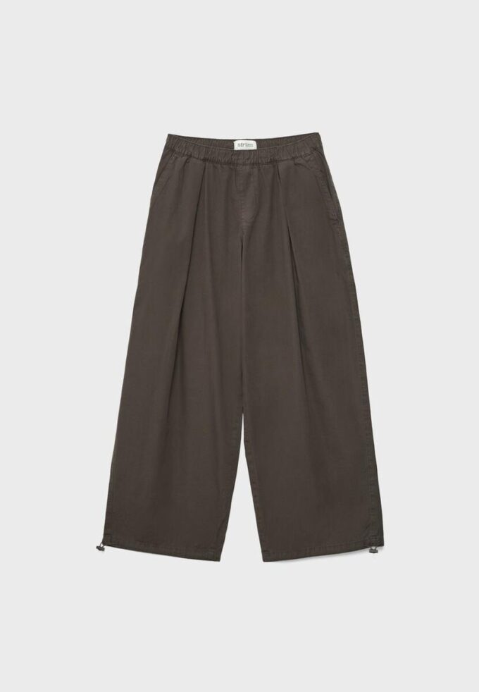 Barrel-bukser i poplin med stopper