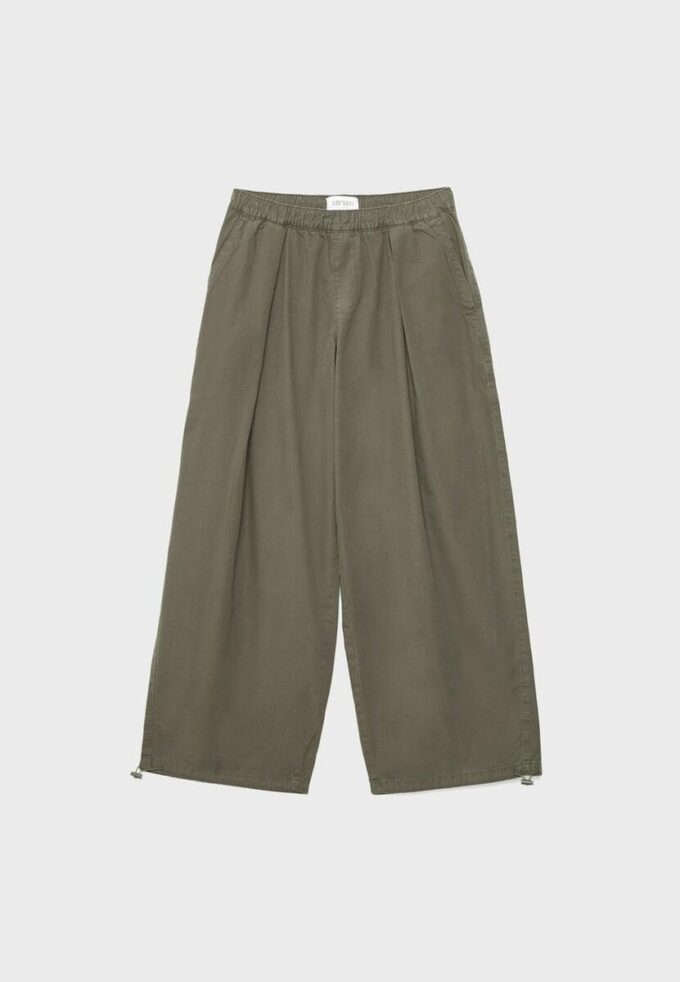 Barrel-bukser i poplin med stopper