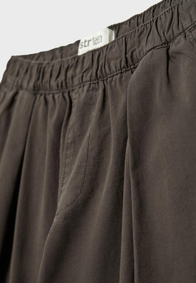 Barrel-bukser i poplin med stopper