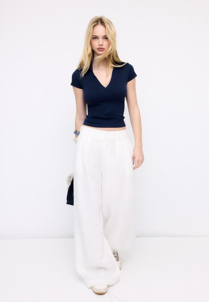 Basic Seamless polo-T-skjorte