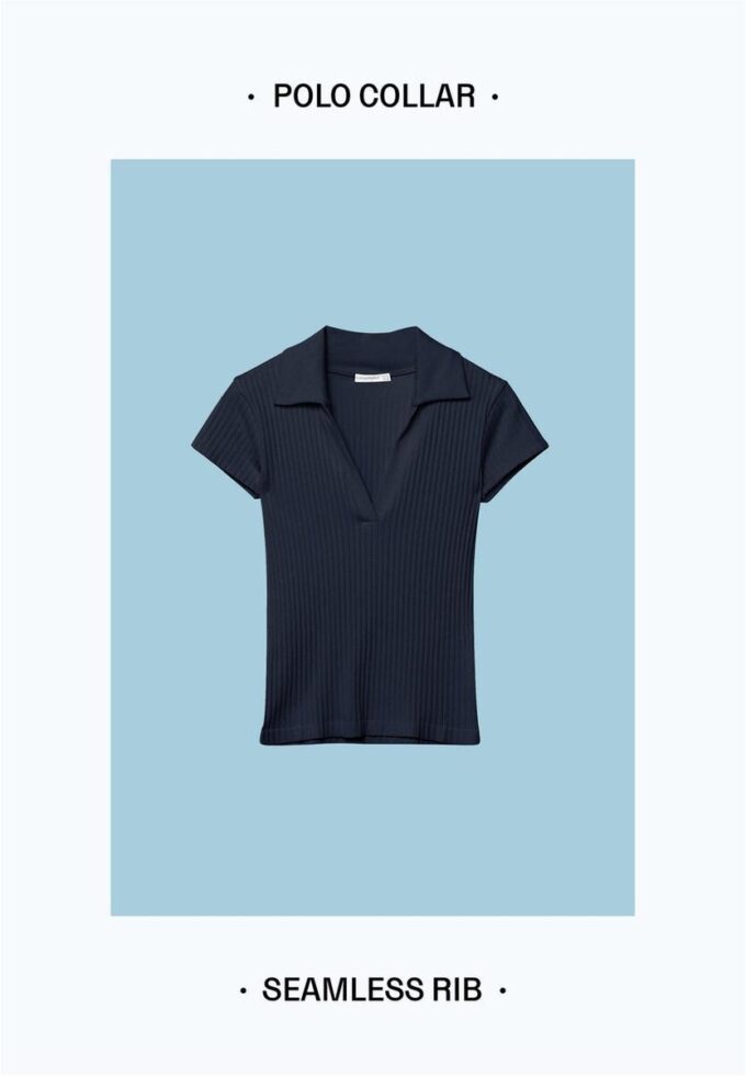 Basic Seamless polo-T-skjorte