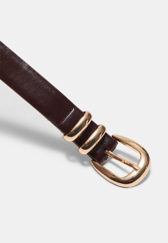 Basic skinnbelte med glans