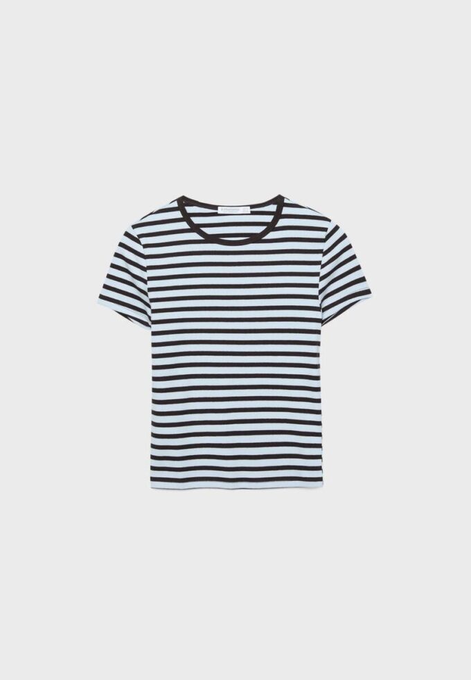 Basic Slim Fit Striped T-skjorte