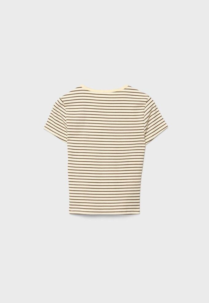 Basic Slim Fit Striped T-skjorte