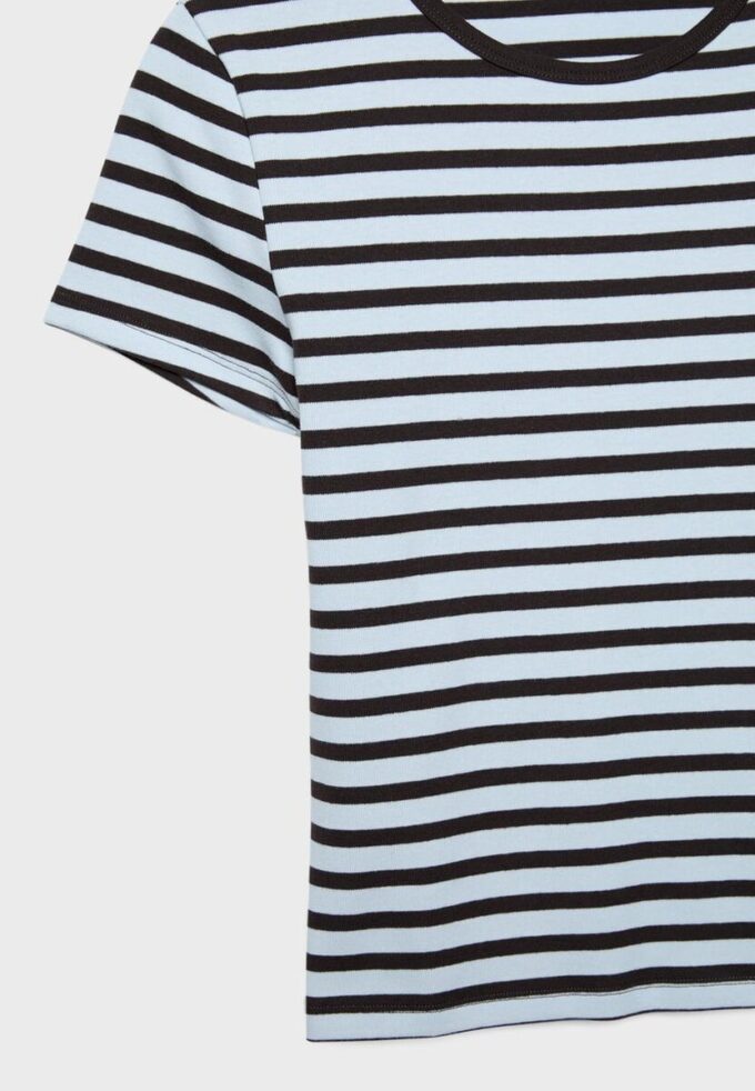 Basic Slim Fit Striped T-skjorte