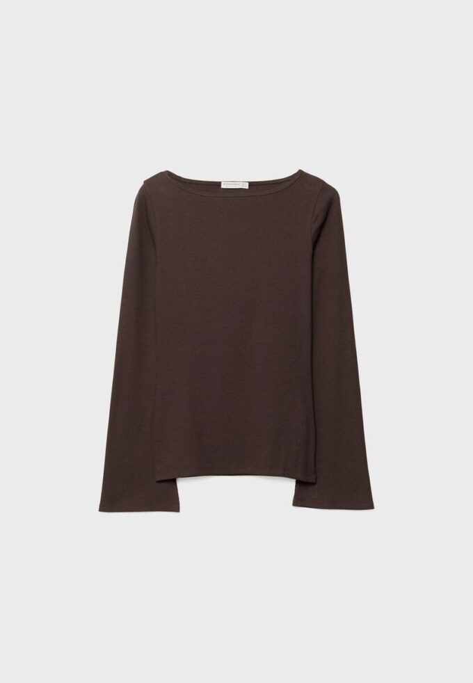 Basic T-skjorte med klokkeerm