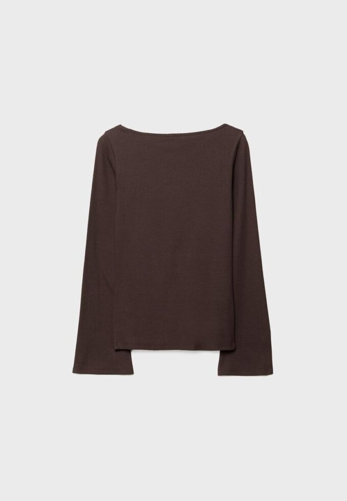 Basic T-skjorte med klokkeerm