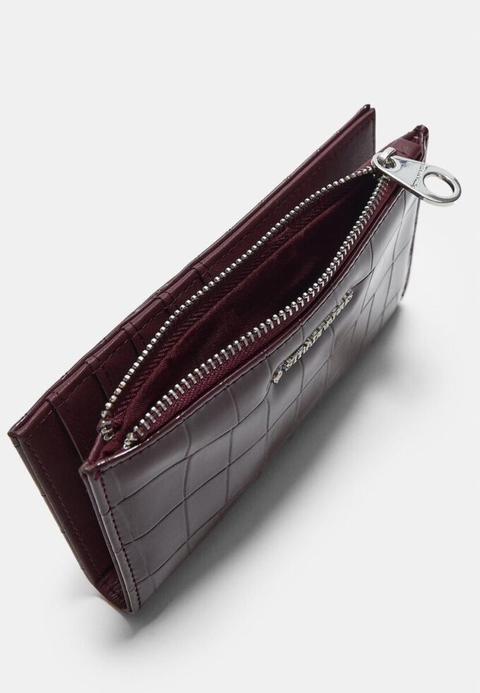 Basisplagg lommebok i krokodilleimitasjon