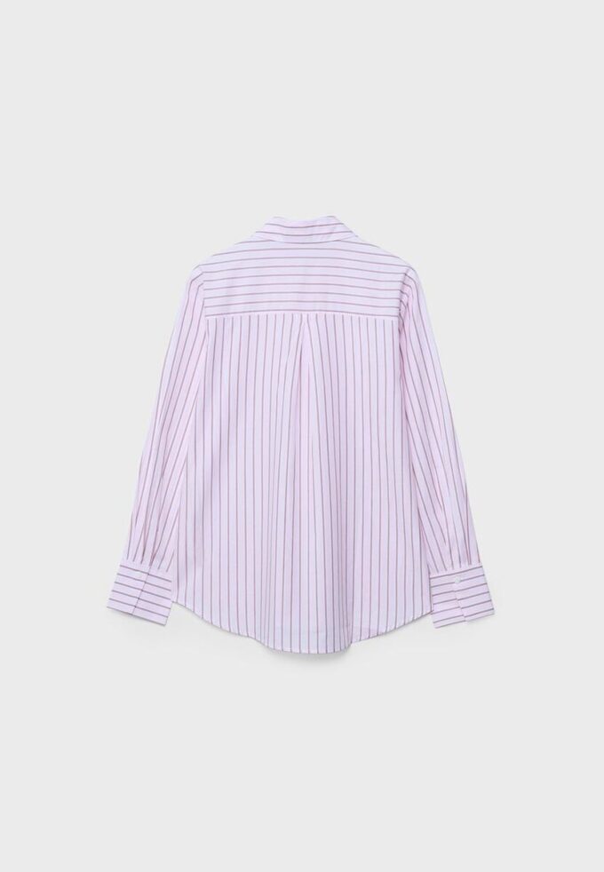 Basisplagg med enkel stripet poplin-skjorte med lomme