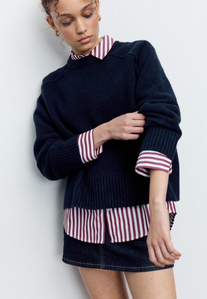 Basisplagg med myk strikkegenser