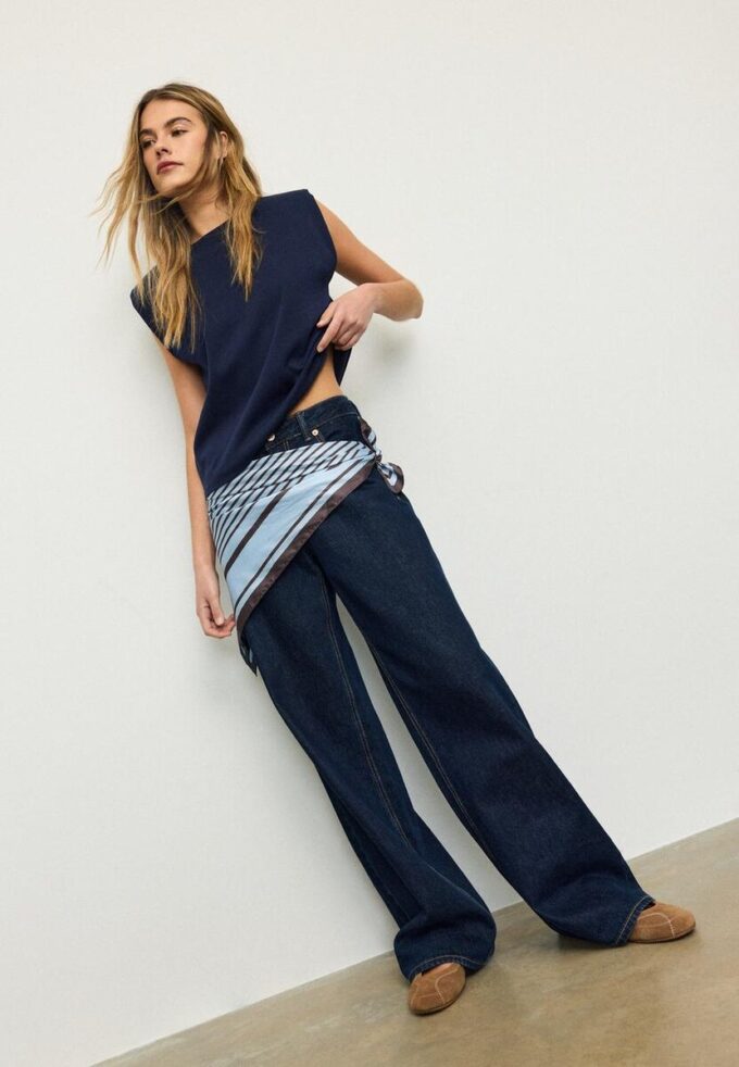 Basisplagg med polstrede skuldre