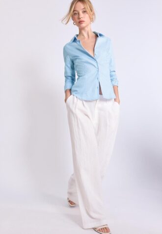 Basisplagg med striper, tettsittende skjorte