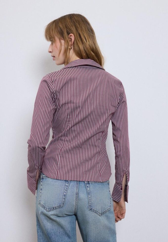 Basisplagg med striper, tettsittende skjorte