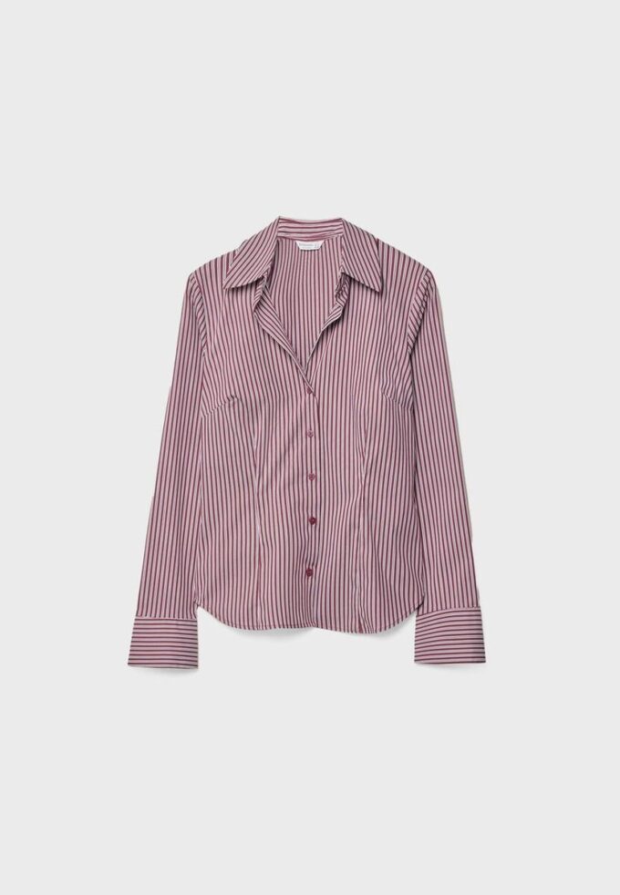 Basisplagg med striper, tettsittende skjorte