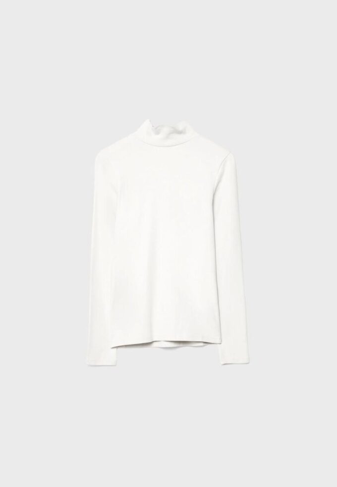 Basisplagg T-skjorte med høy hals