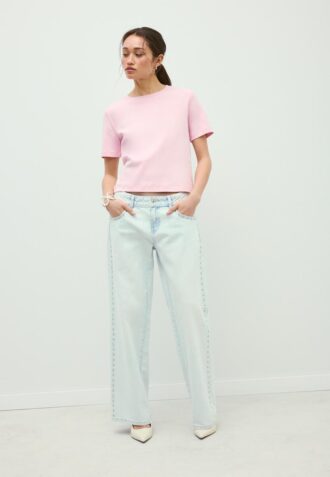 Basisplagg T-skjorte med normal passform og tykt stoff