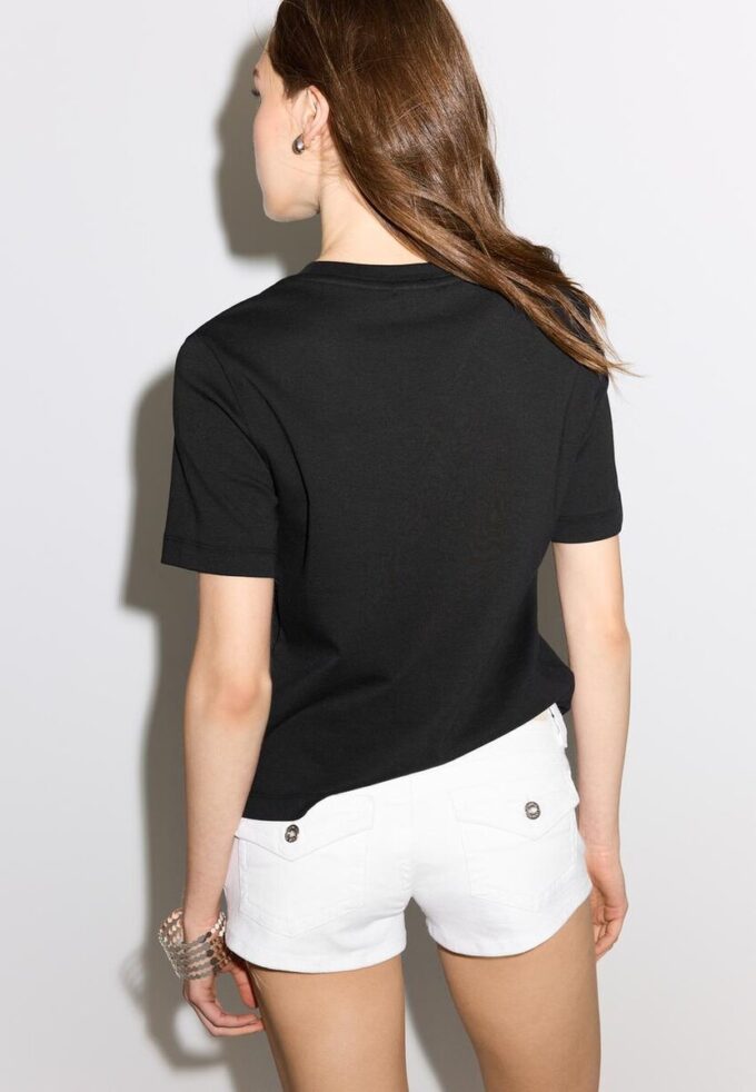 Basisplagg T-skjorte med normal passform og tykt stoff