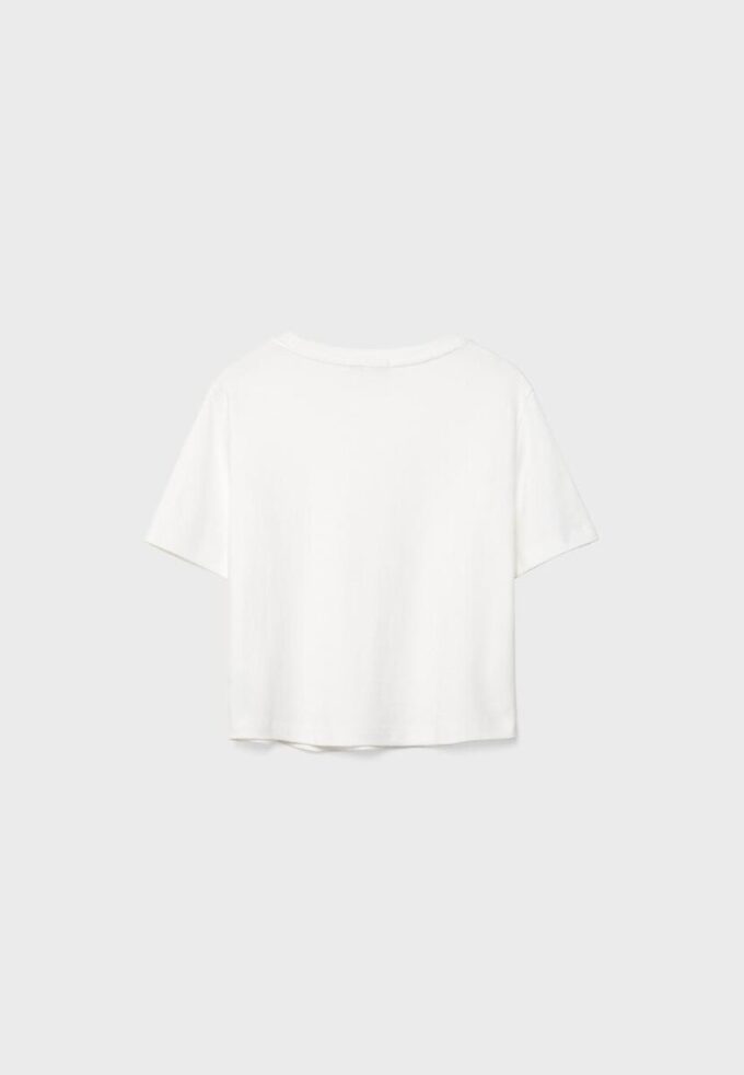 Basisplagg T-skjorte med normal passform og tykt stoff