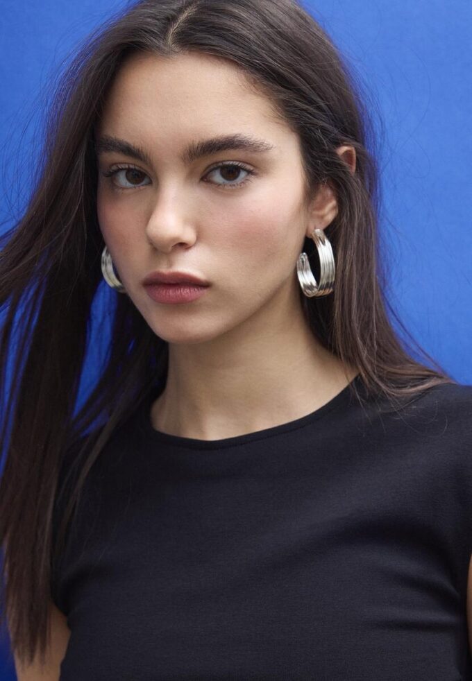 Basisplagg T-skjorte med rynker