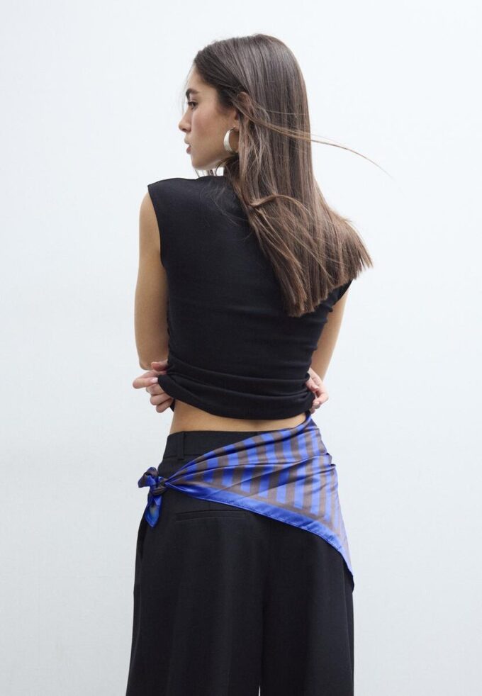 Basisplagg T-skjorte med rynker