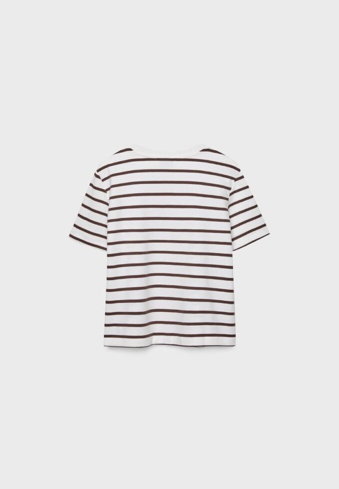 Basisplagg, tykk, stripet T-skjorte med normal passform